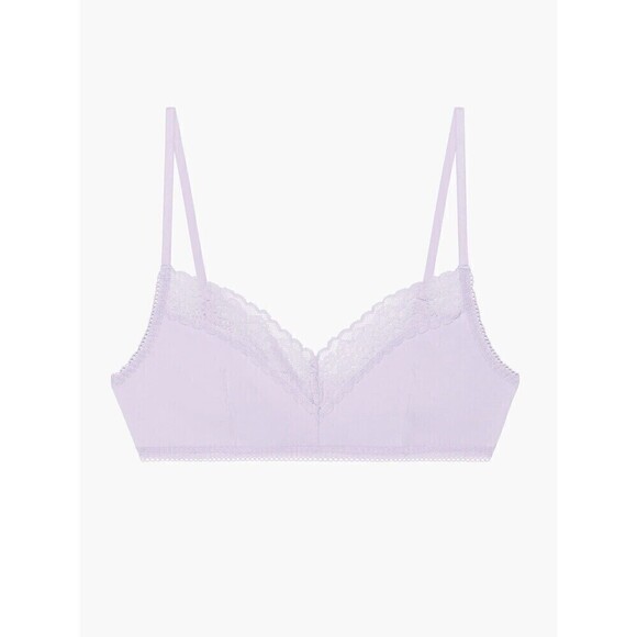 Savage x Fenty lilac purple unlined wirefree adjustable bra bralette size L EUC - Picture 1 of 8
